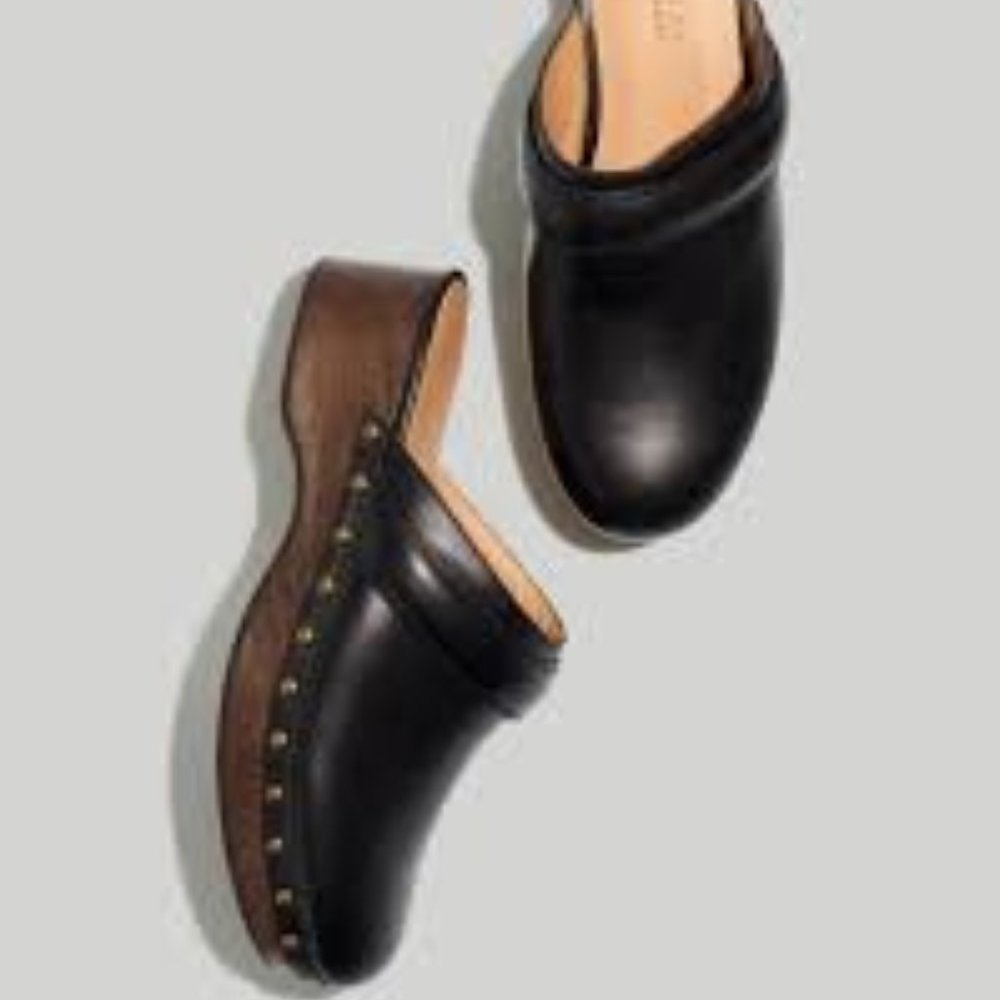 The Cecily Clog in Oiled Leather